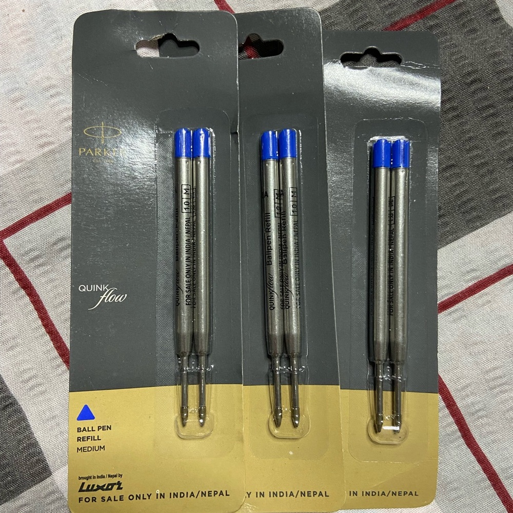 6PC. Lot Parker QUINK FLOW Ball Pen Refills
